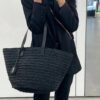 6930d2e26e68136f4d9b0f45 New YSL Straw Tote Shopping Bag