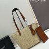 6930d2ec6e68136f4d9b0f54 New YSL Straw Tote Shopping Bag