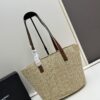 6930d2ec6e68136f4d9b0f55 New YSL Straw Tote Shopping Bag