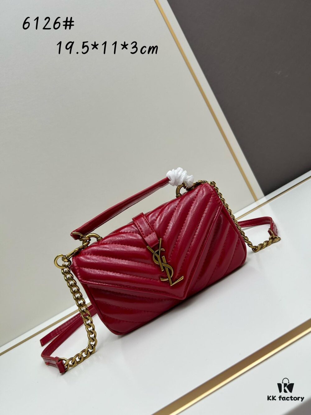 6930d34b6e68136f4d9b0fe3 New Arrival YSL Mini College Messenger Bag in Waxed Calfskin - Style No. 6126