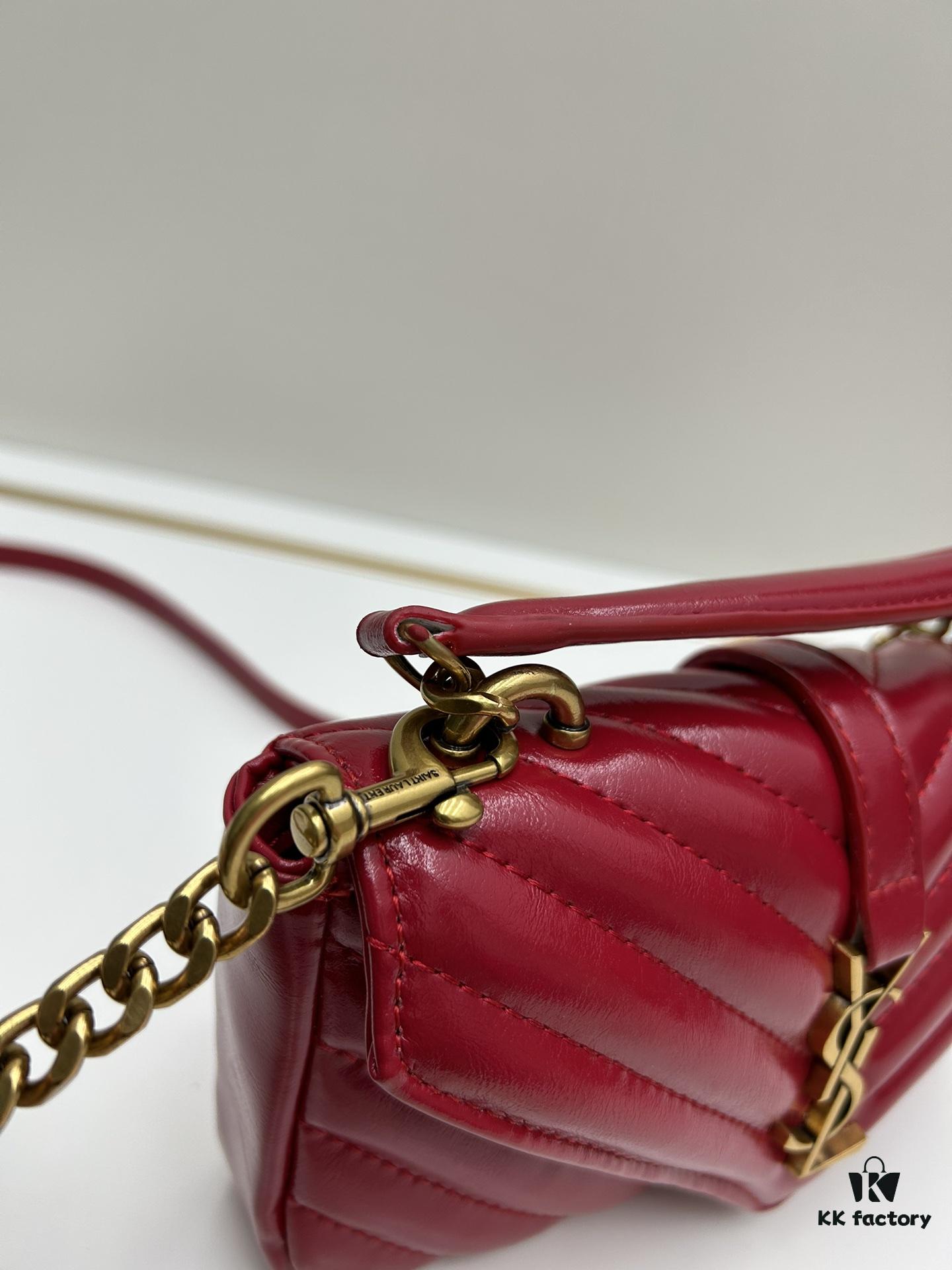 New Arrival YSL Mini College Messenger Bag in Waxed Calfskin - Style No. 6126