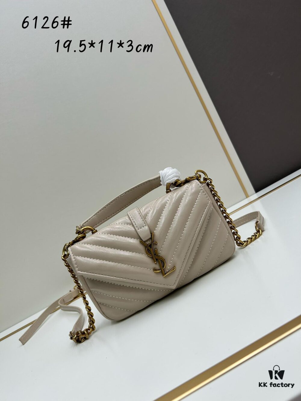 6930d3516e68136f4d9b0feb YSL Mini College Messenger Bag in Oiled Wax Leather - Style No. 6126