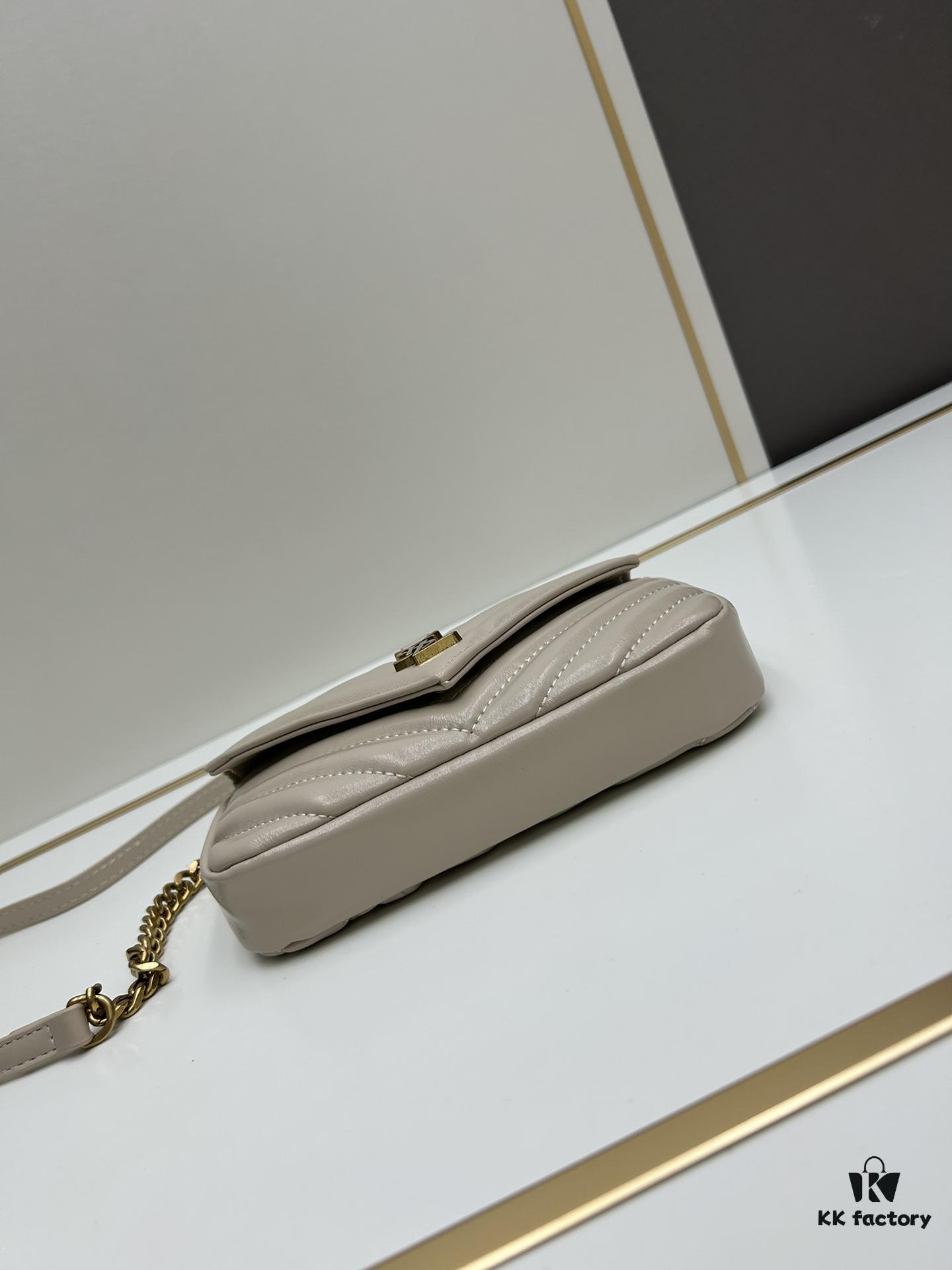 6930d3536e68136f4d9b0ff0 YSL Mini College Messenger Bag in Oiled Wax Leather - Style No. 6126