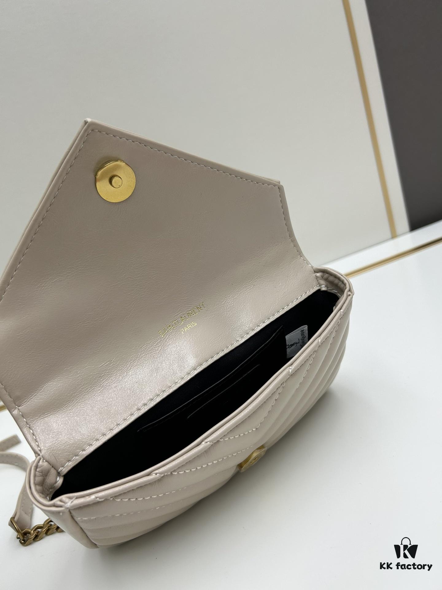 6930d3546e68136f4d9b0ff2 YSL Mini College Messenger Bag in Oiled Wax Leather - Style No. 6126