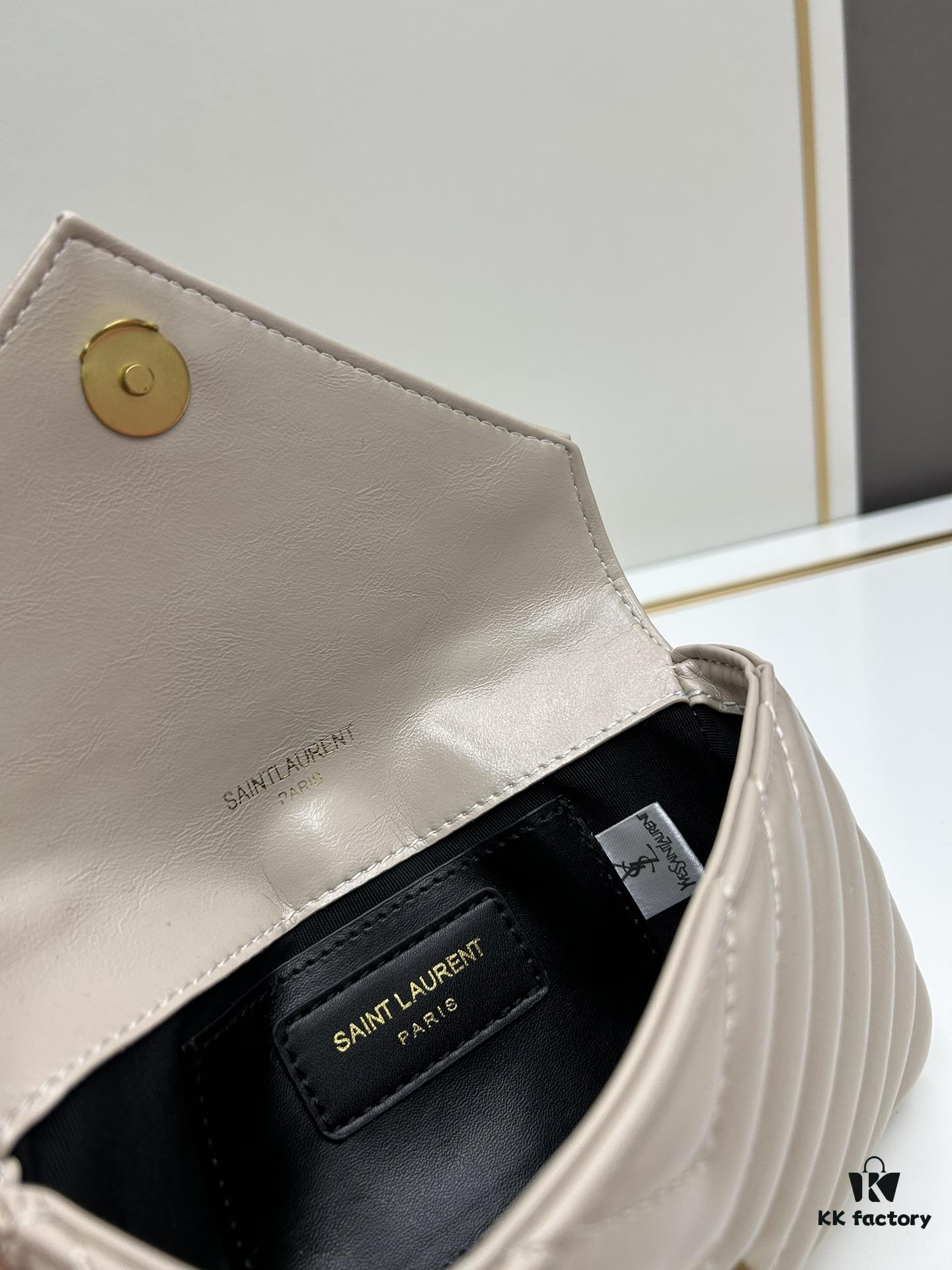 6930d3556e68136f4d9b0ff3 YSL Mini College Messenger Bag in Oiled Wax Leather - Style No. 6126