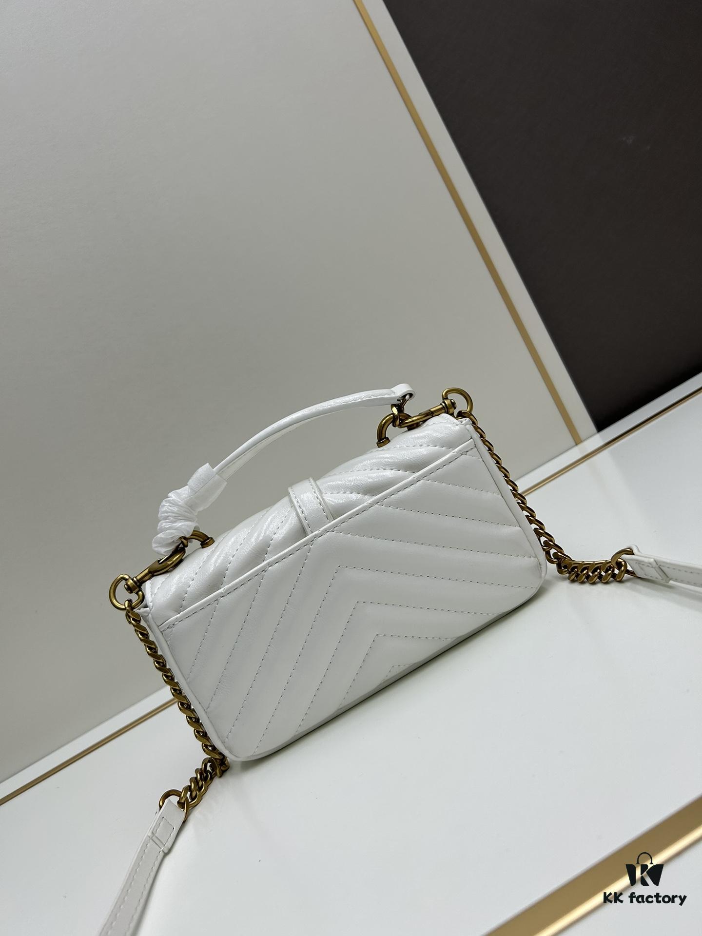 6930d3576e68136f4d9b0ff6 New Arrival YSL Mini College Messenger Bag in Waxed Calfskin - Style No. 6126