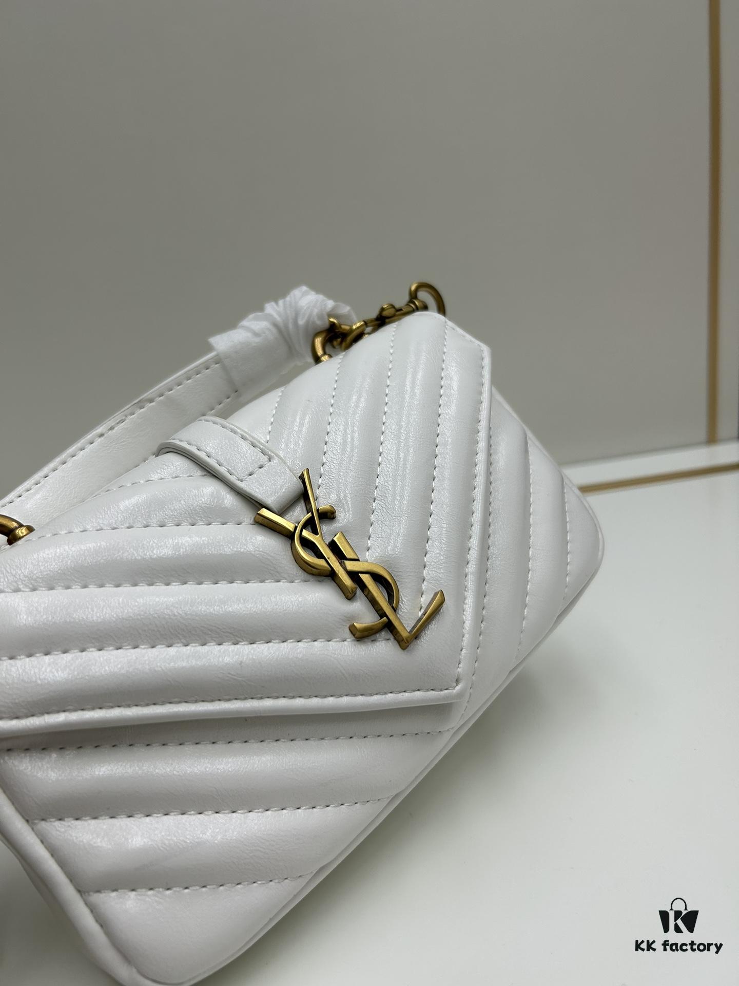 6930d3576e68136f4d9b0ff7 New Arrival YSL Mini College Messenger Bag in Waxed Calfskin - Style No. 6126