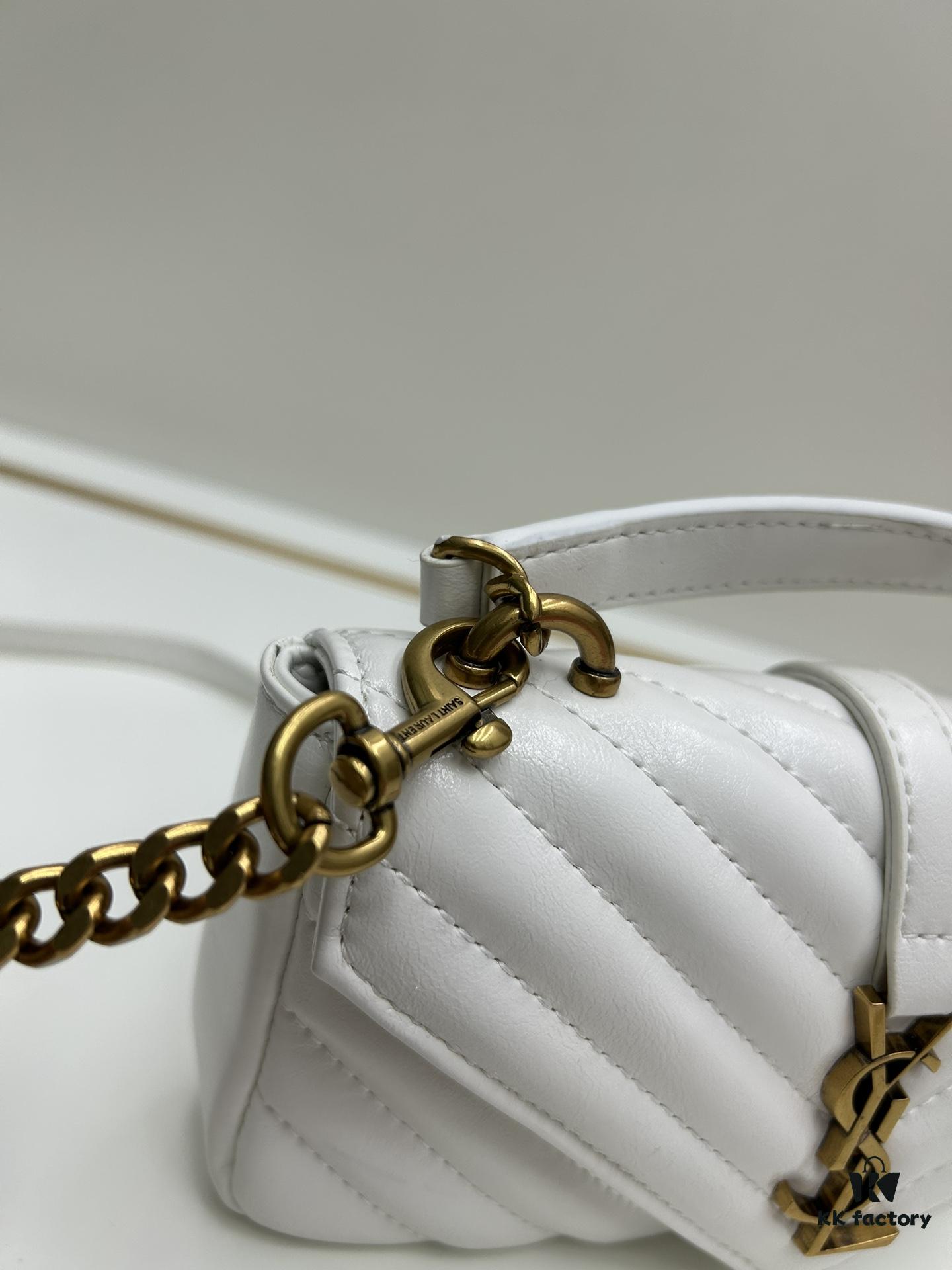 6930d3586e68136f4d9b0ff9 New Arrival YSL Mini College Messenger Bag in Waxed Calfskin - Style No. 6126