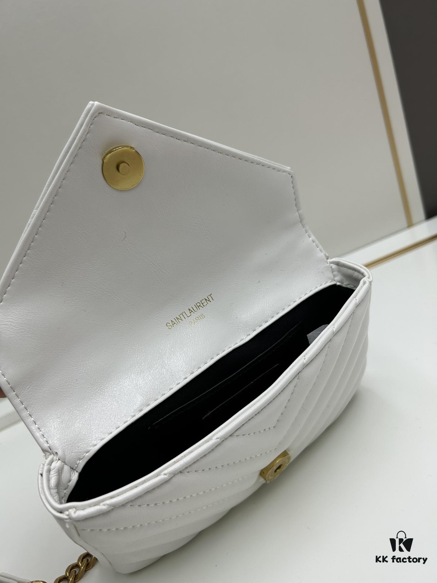 6930d3596e68136f4d9b0ffa New Arrival YSL Mini College Messenger Bag in Waxed Calfskin - Style No. 6126