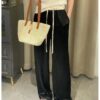 6930d3d16e68136f4d9b10a7 New Arrival YSL Saint Laurent Rattan Tote Shopping Bag