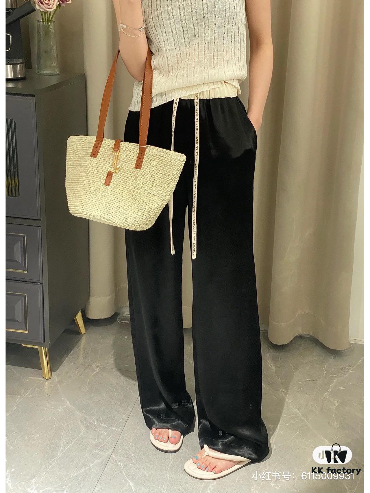 6930d3d16e68136f4d9b10a7 New Arrival YSL Saint Laurent Rattan Tote Shopping Bag