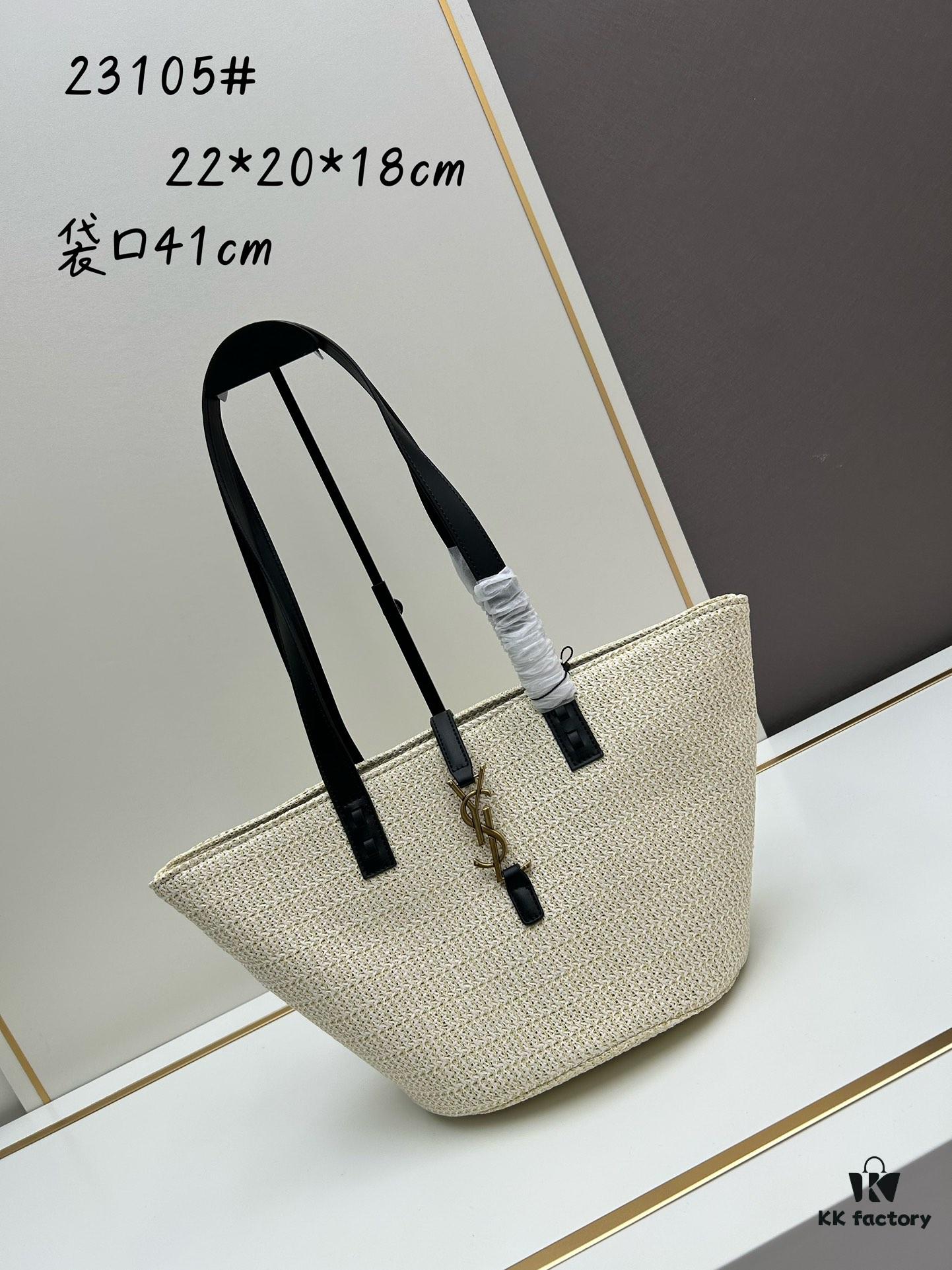 6930d3d46e68136f4d9b10a9 New Arrival YSL Saint Laurent Rattan Tote Shopping Bag