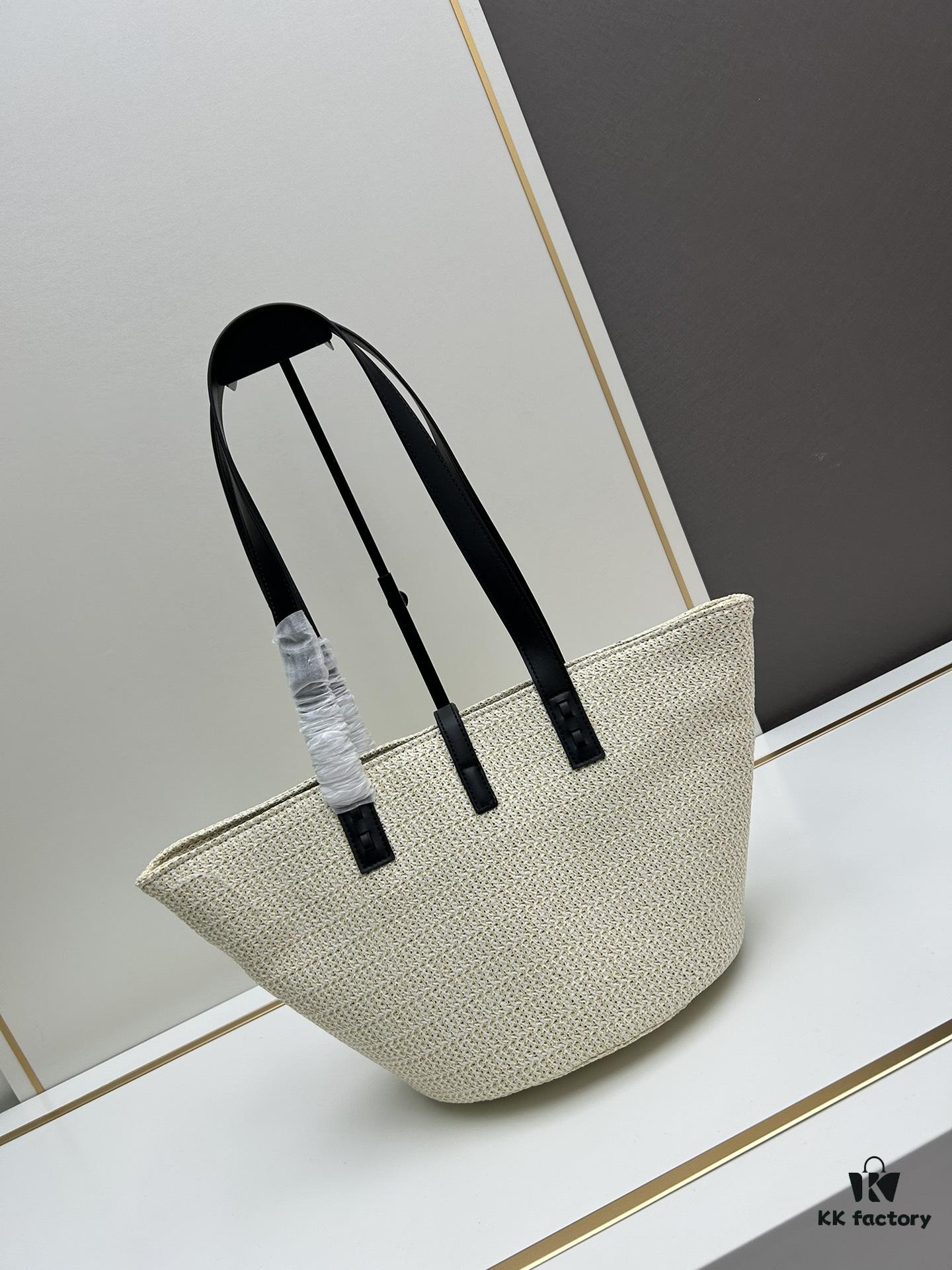 6930d3d66e68136f4d9b10ab New Arrival YSL Saint Laurent Rattan Tote Shopping Bag