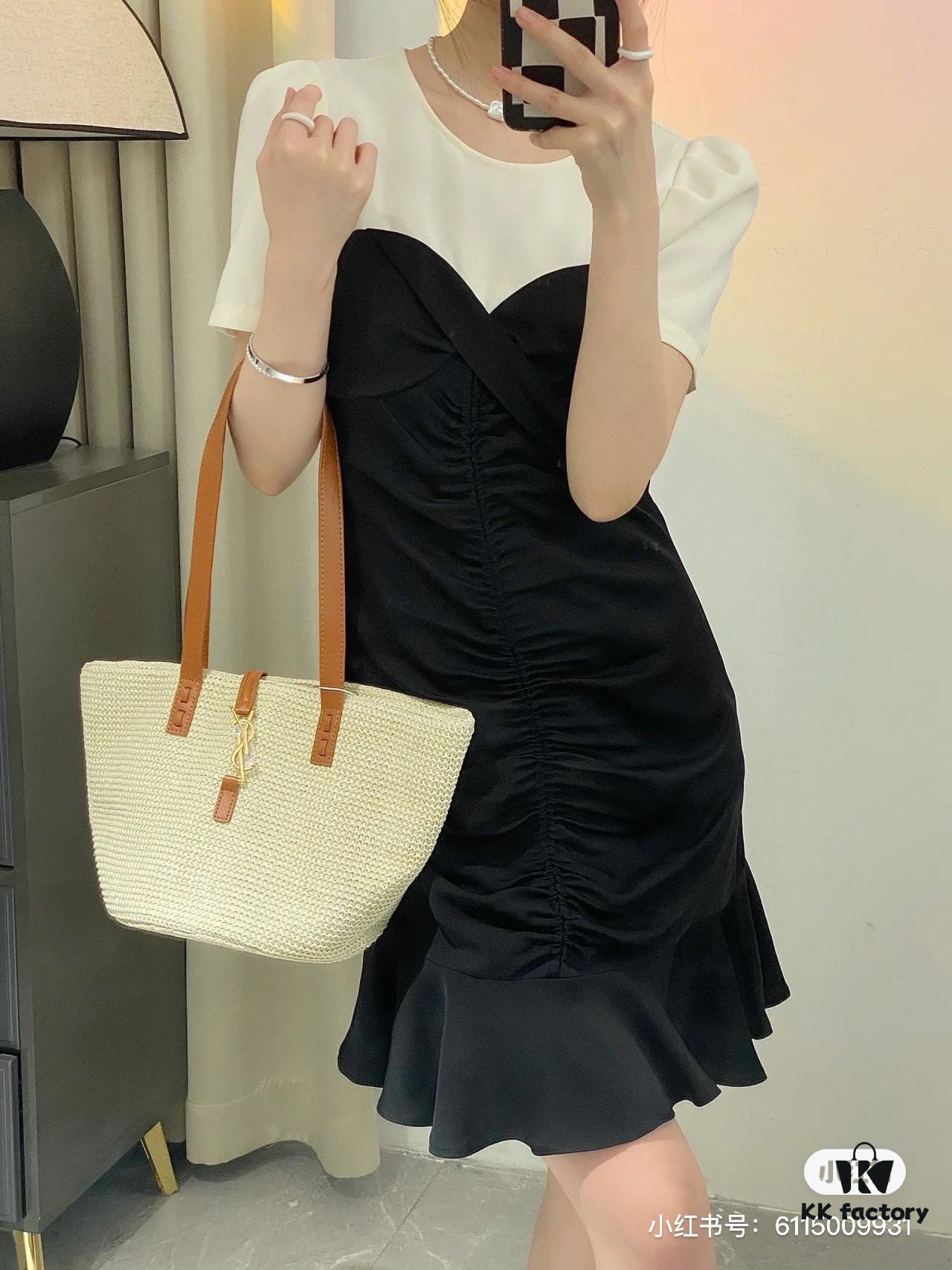 6930d3d66e68136f4d9b10ac New Arrival YSL Saint Laurent Rattan Tote Shopping Bag