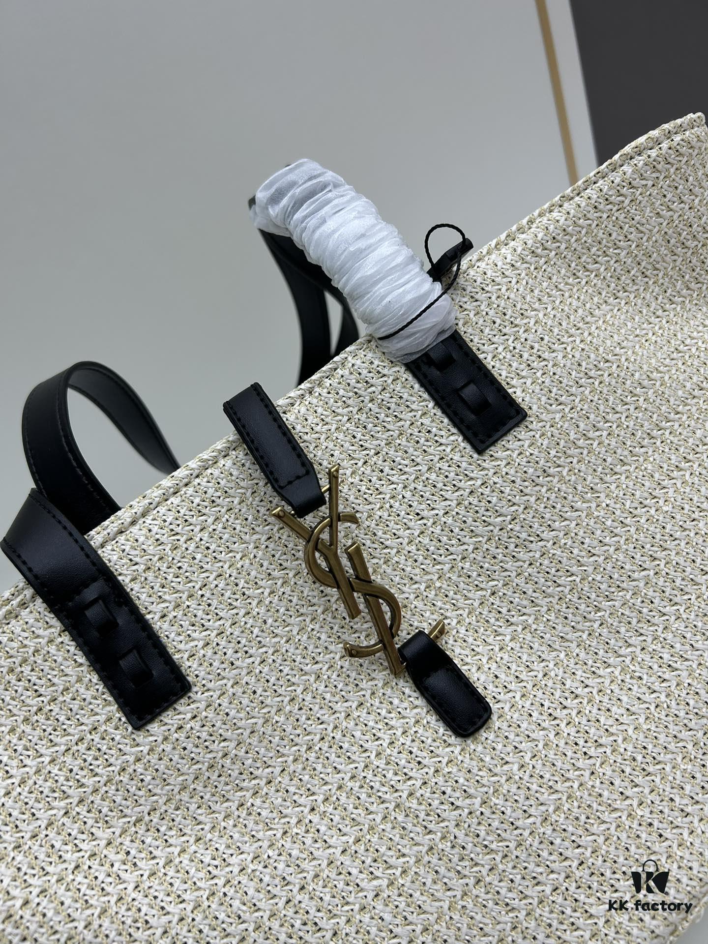 6930d3d86e68136f4d9b10af New Arrival YSL Saint Laurent Rattan Tote Shopping Bag