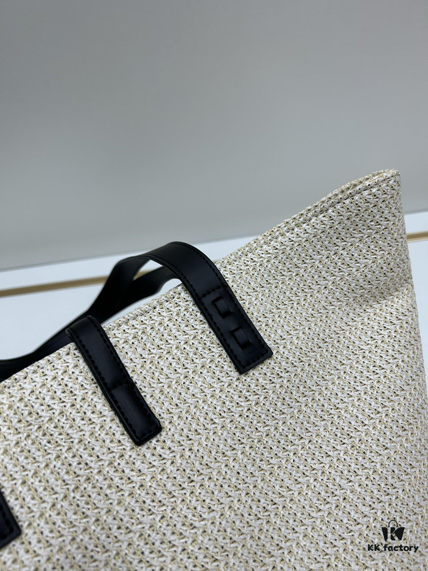6930d3d96e68136f4d9b10b0 New Arrival YSL Saint Laurent Rattan Tote Shopping Bag