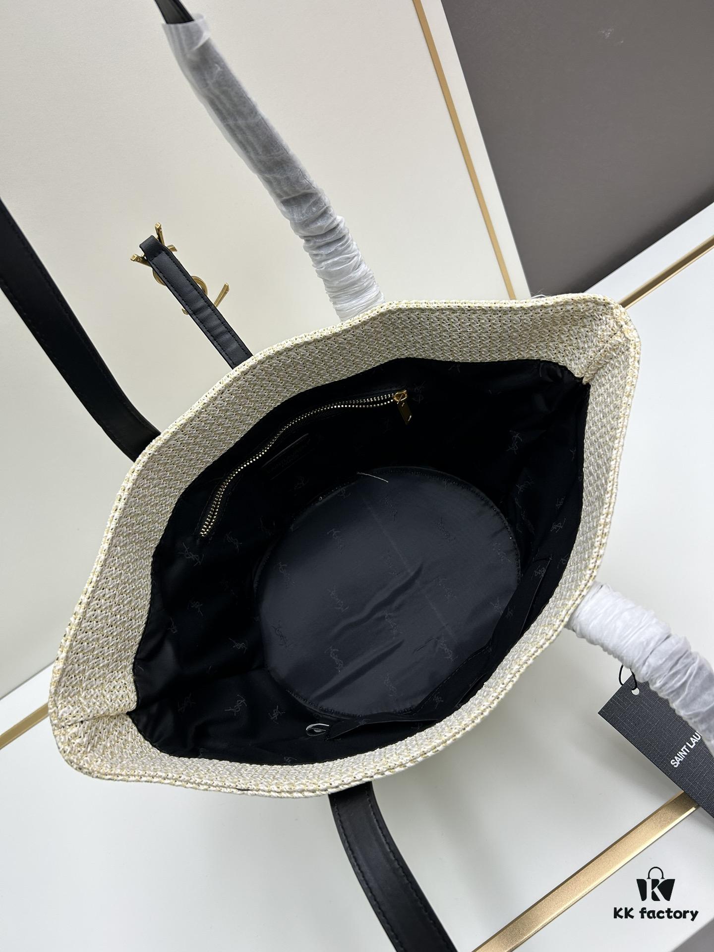 6930d3db6e68136f4d9b10b1 New Arrival YSL Saint Laurent Rattan Tote Shopping Bag