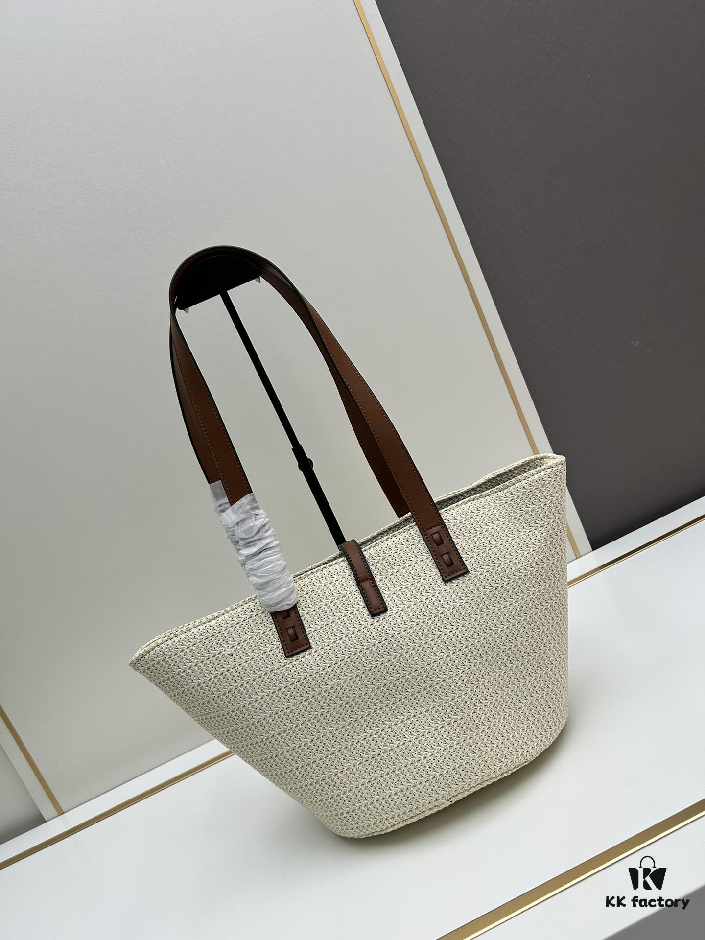 6930d3dd6e68136f4d9b10b4 New Arrival YSL Straw Tote Shopping Bag