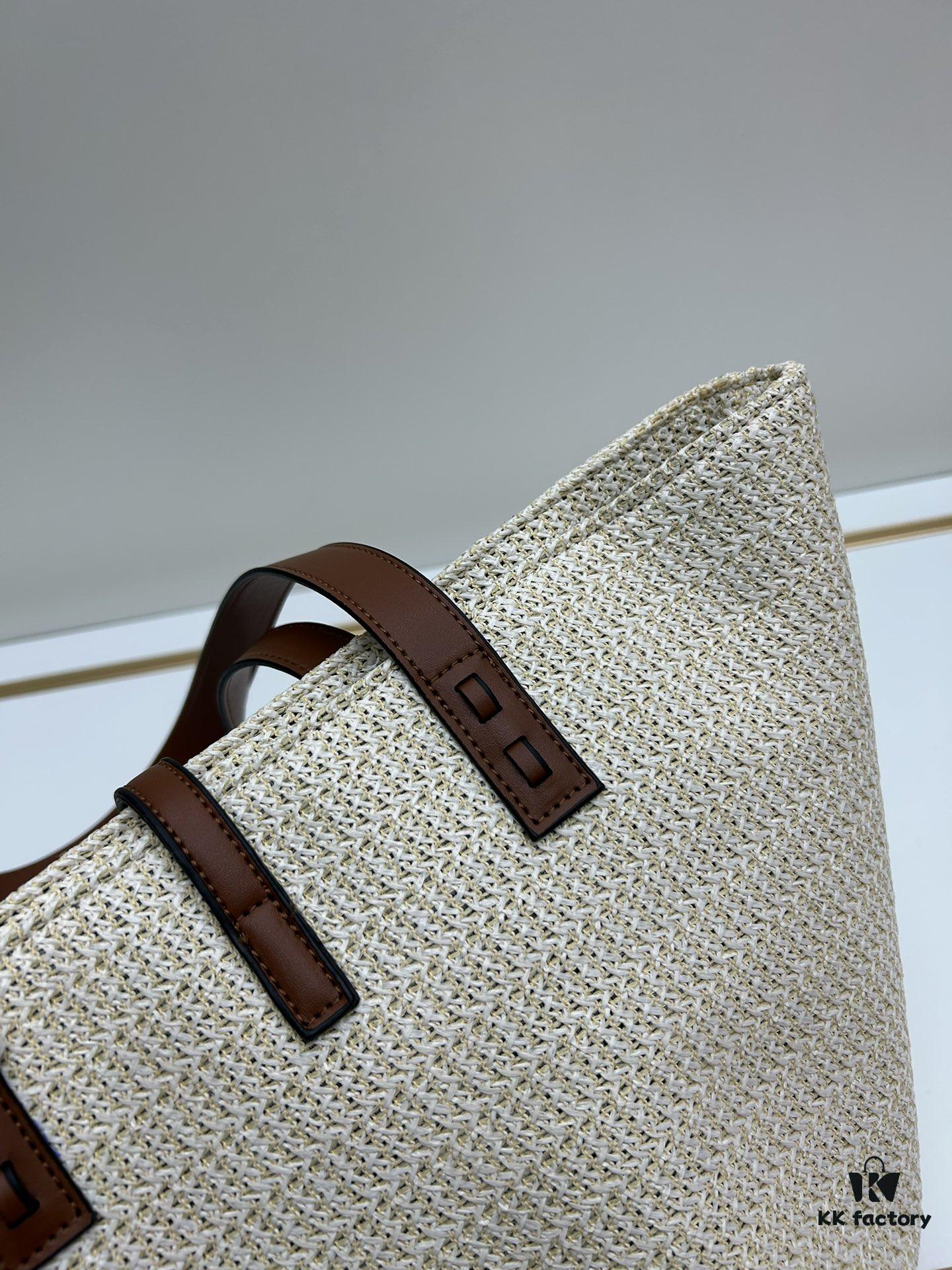 6930d3e06e68136f4d9b10b8 New Arrival YSL Straw Tote Shopping Bag