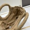 New Small YSL Woven Straw Bag with Zipper - Beach Tote with Leather Strap