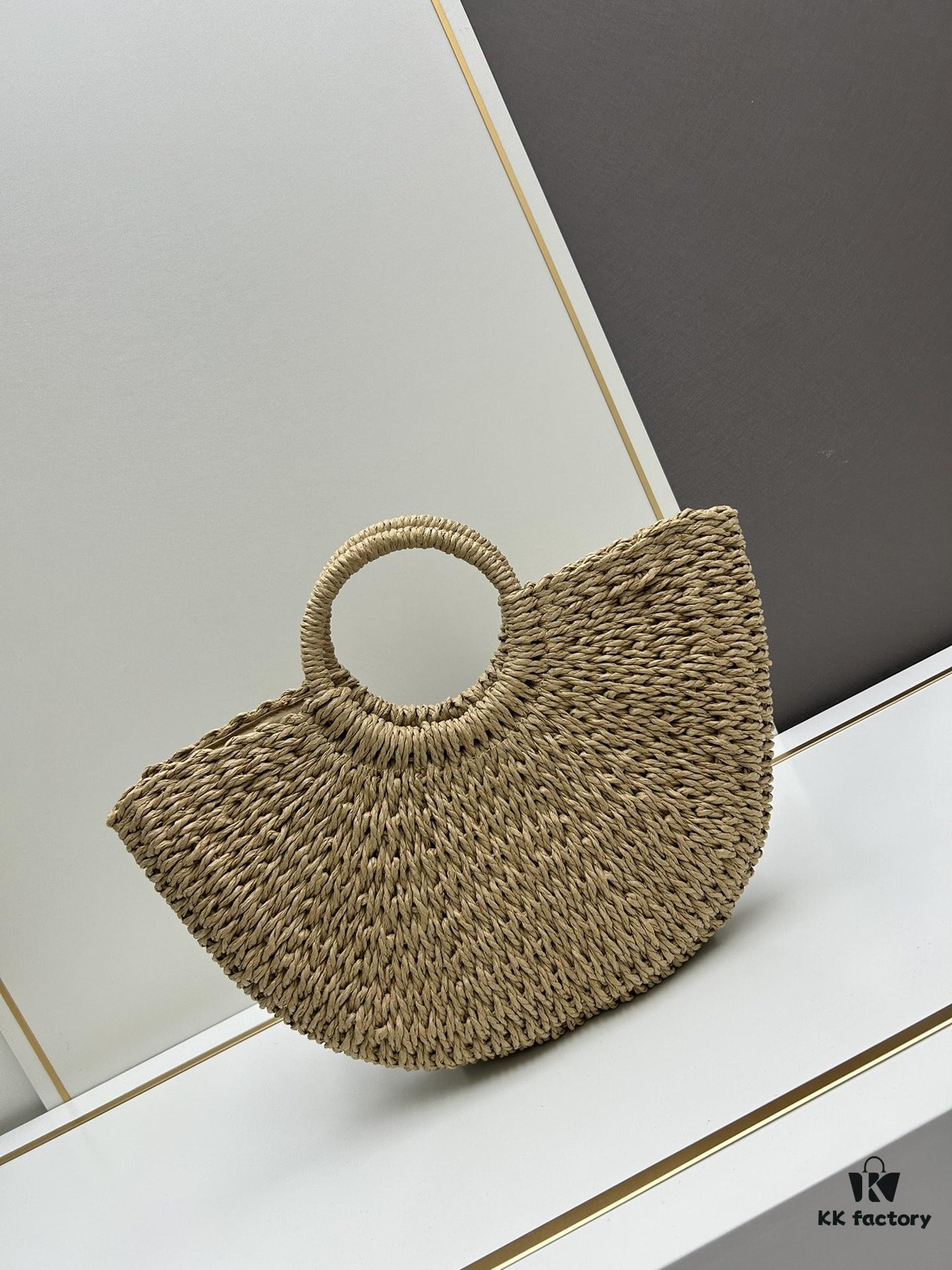 6930d40f6e68136f4d9b10e9 New Large YSL Woven Straw Tote Bag with Zipper