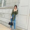 New Arrival YSL Saint Laurent JAMIE Medium 25cm Suede and Leather Shoulder Bag