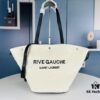 YSL Saint Laurent Woven Shopping Tote Basket Bag