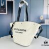 YSL Saint Laurent Woven Shopping Tote Basket Bag