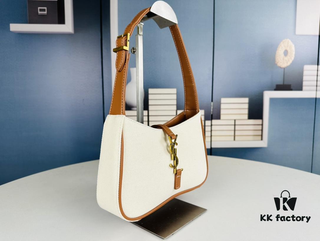 6930d47f6e68136f4d9b116b New YSL Saint Laurent Canvas Shoulder Bag with Box | 70s-Inspired Retro Design | Rive Gauche Collection