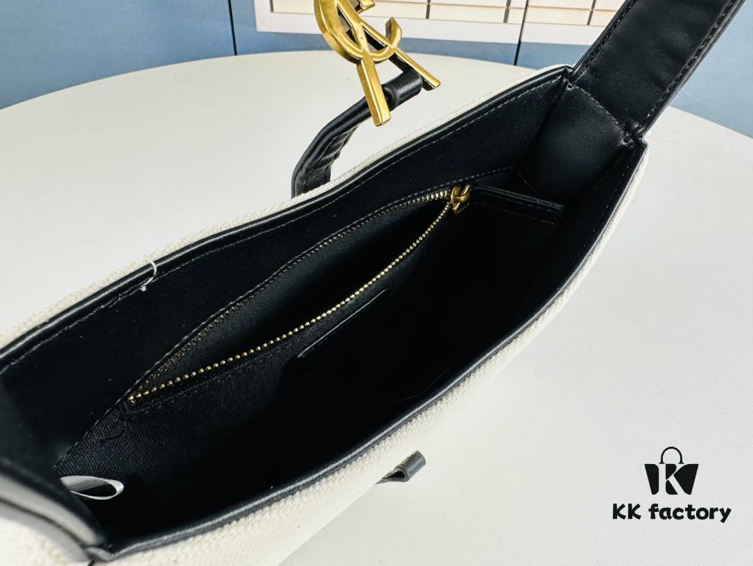 New Arrival with Box 💰||| YSL Saint Laurent Canvas Shoulder Bag, First-Ever Canvas Shoulder Bag, This Square-Shaped Design Brings Endless Surprise