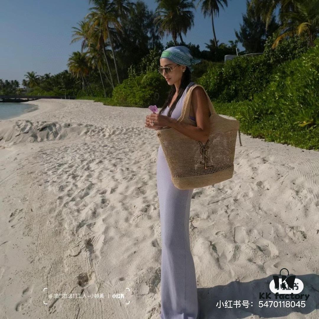 6930d4ba6e68136f4d9b11c7 New Large YSL Icare Raffia Bag with Mini Compartment - Symbolizing Beautiful, Resilient, and Devoted Love