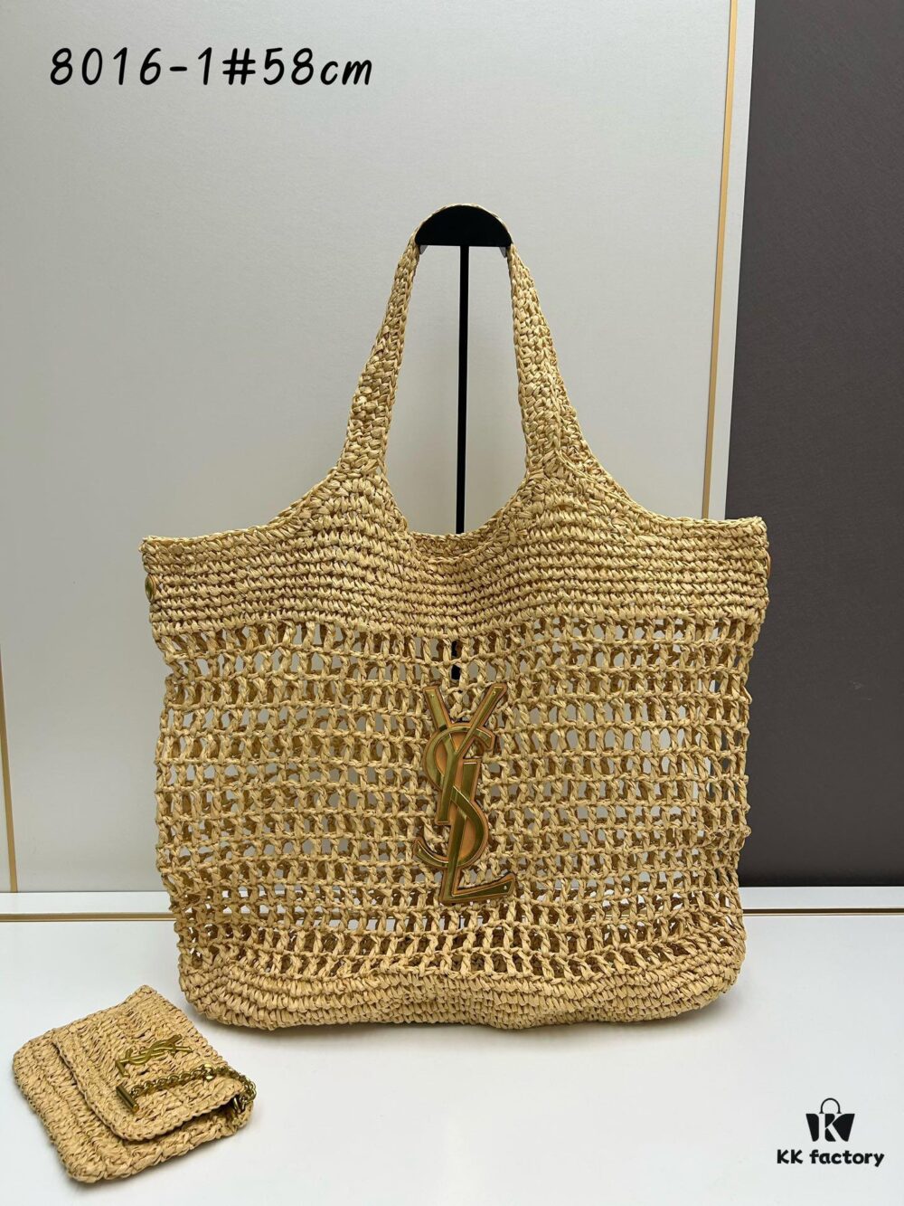 6930d4c16e68136f4d9b11cf New Large YSL Icare Raffia Bag with Mini Compartment