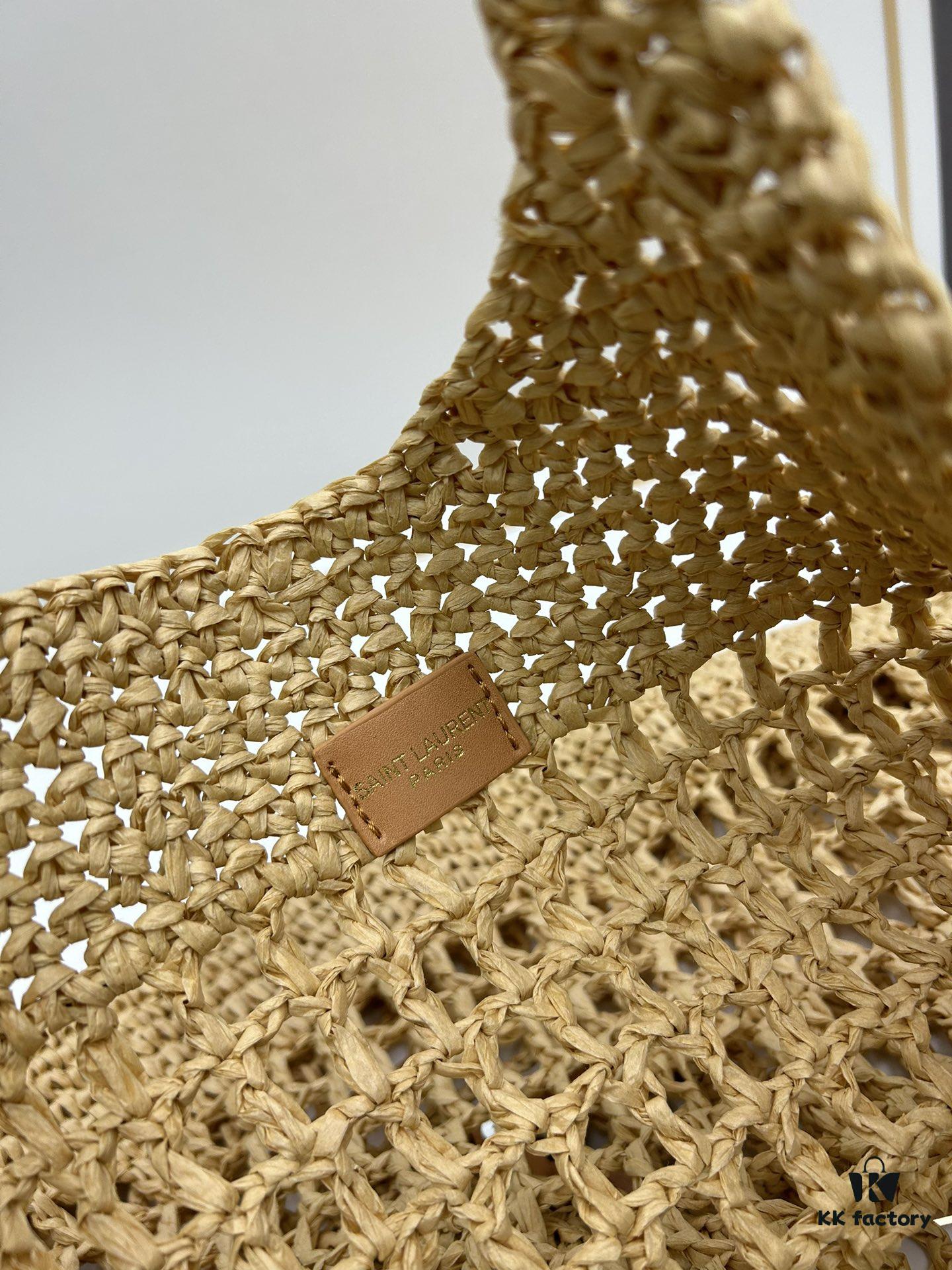 6930d4c76e68136f4d9b11d7 New Large YSL Icare Raffia Bag with Mini Compartment