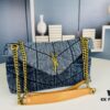 6930d4d46e68136f4d9b11ea New Small YSL Loulou Puffer Denim Bag with Box - Washed Denim with Beige Suede Strap