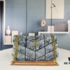 6930d4d76e68136f4d9b11f2 New Large Denim YSL Puffer Bag with Box Loulou Puffer Cloud Bag Washed Denim with Beige Suede Strap