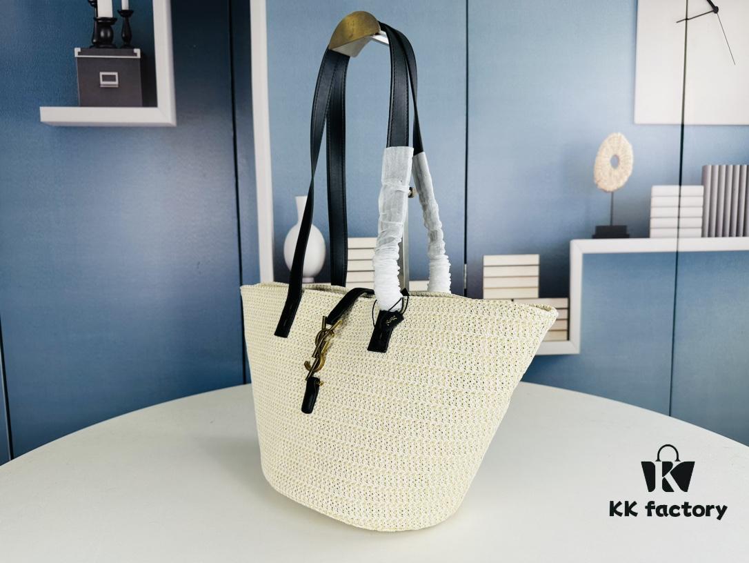 6930d52c6e68136f4d9b1280 New Arrival YSL Straw Tote Shopping Bag