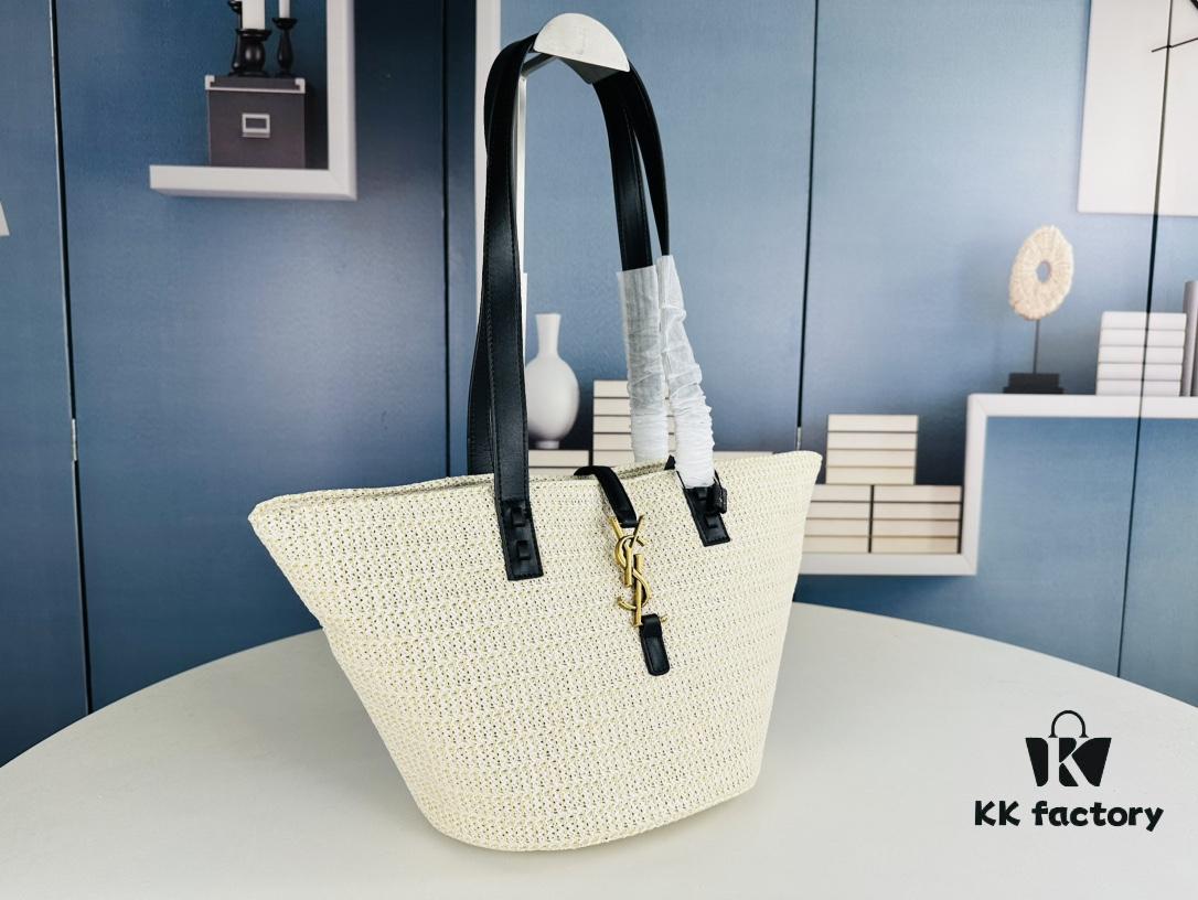 6930d52d6e68136f4d9b1281 New Arrival YSL Straw Tote Shopping Bag