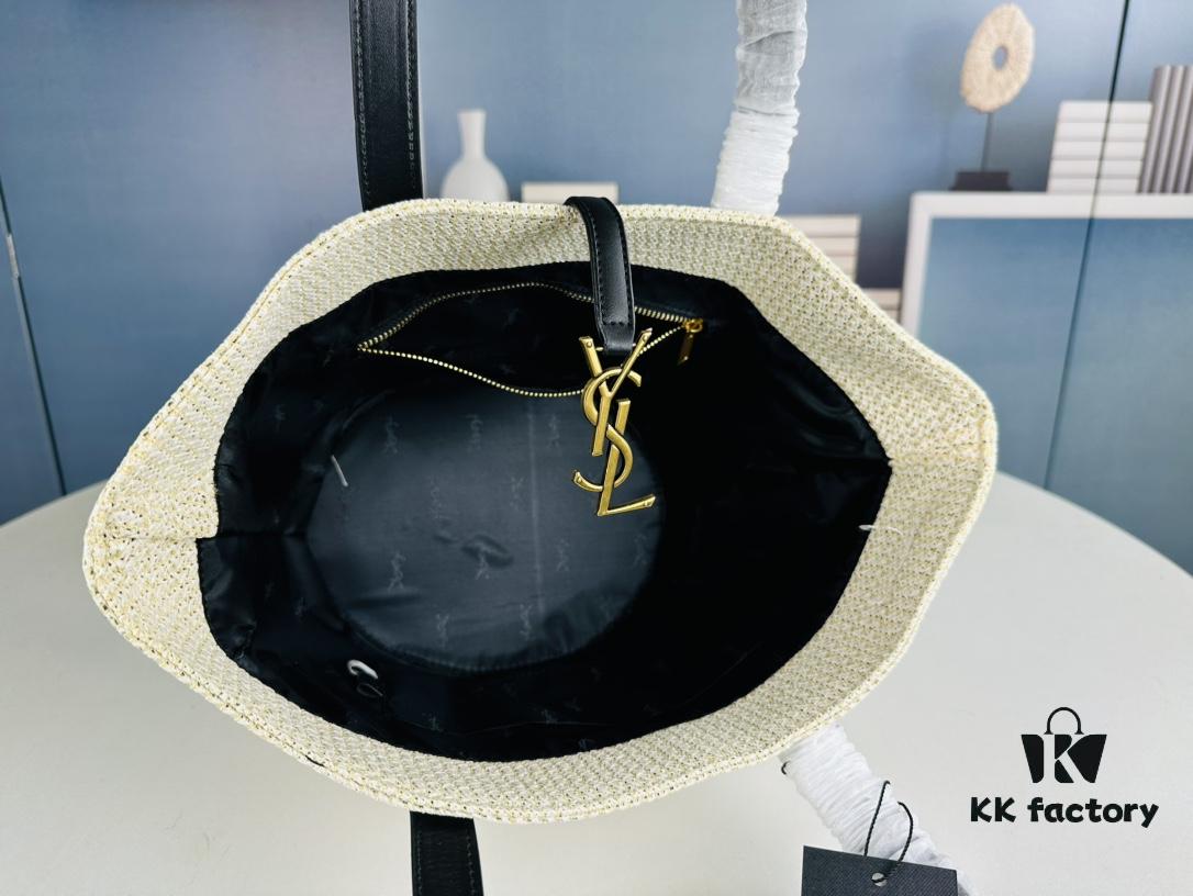 6930d52f6e68136f4d9b1283 New Arrival YSL Straw Tote Shopping Bag