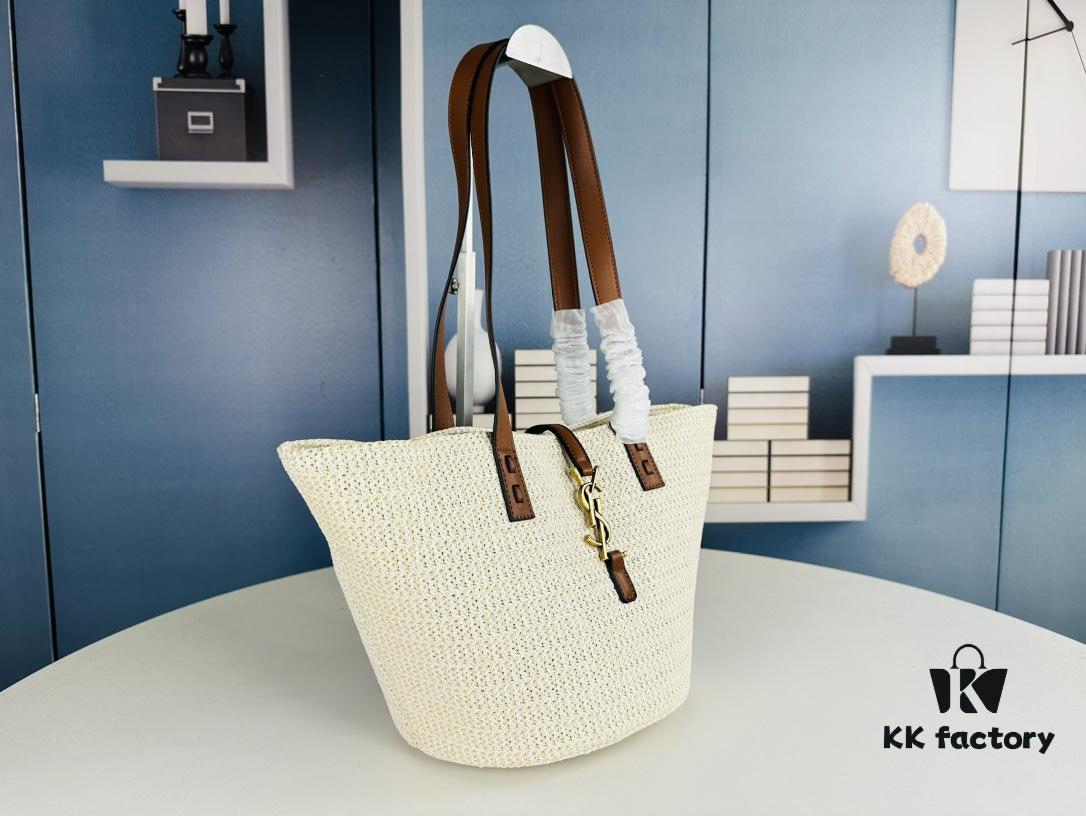 6930d5326e68136f4d9b1288 New Arrival YSL Straw Tote Shopping Bag
