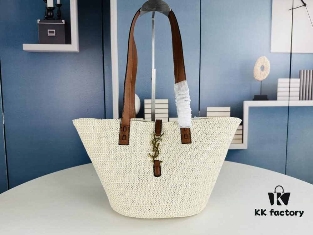 6930d5326e68136f4d9b1289 New Arrival YSL Straw Tote Shopping Bag