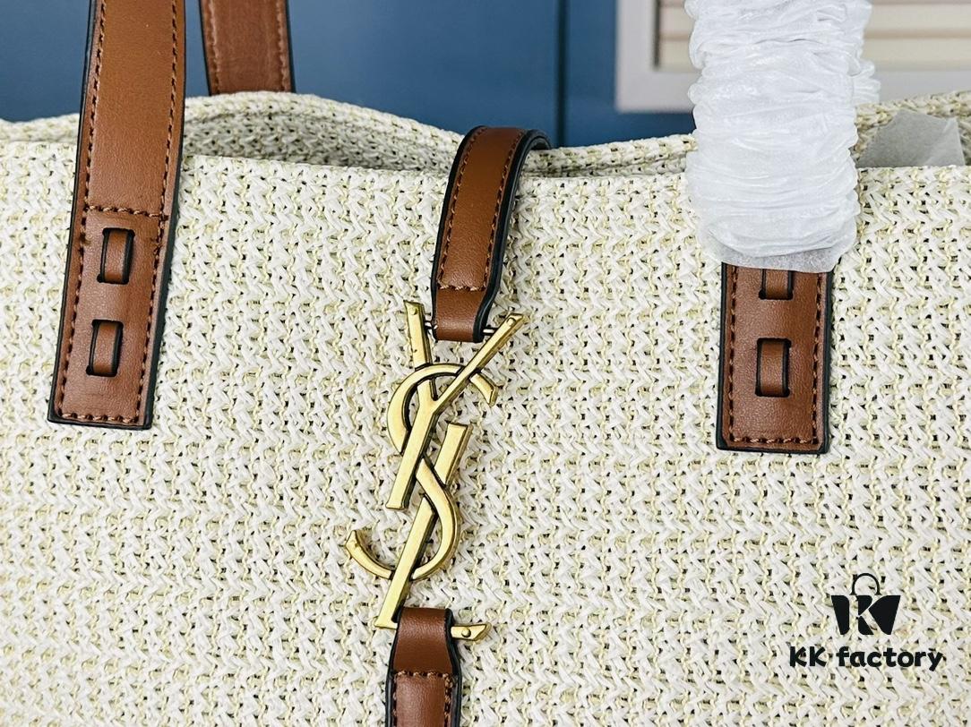 6930d5356e68136f4d9b1290 New Arrival YSL Straw Tote Shopping Bag