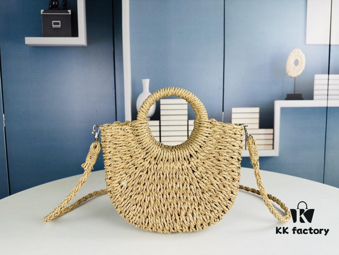 6930d53a6e68136f4d9b1296 New Small YSL Woven Straw Bag with Zipper - Perfect for Summer Beach Style