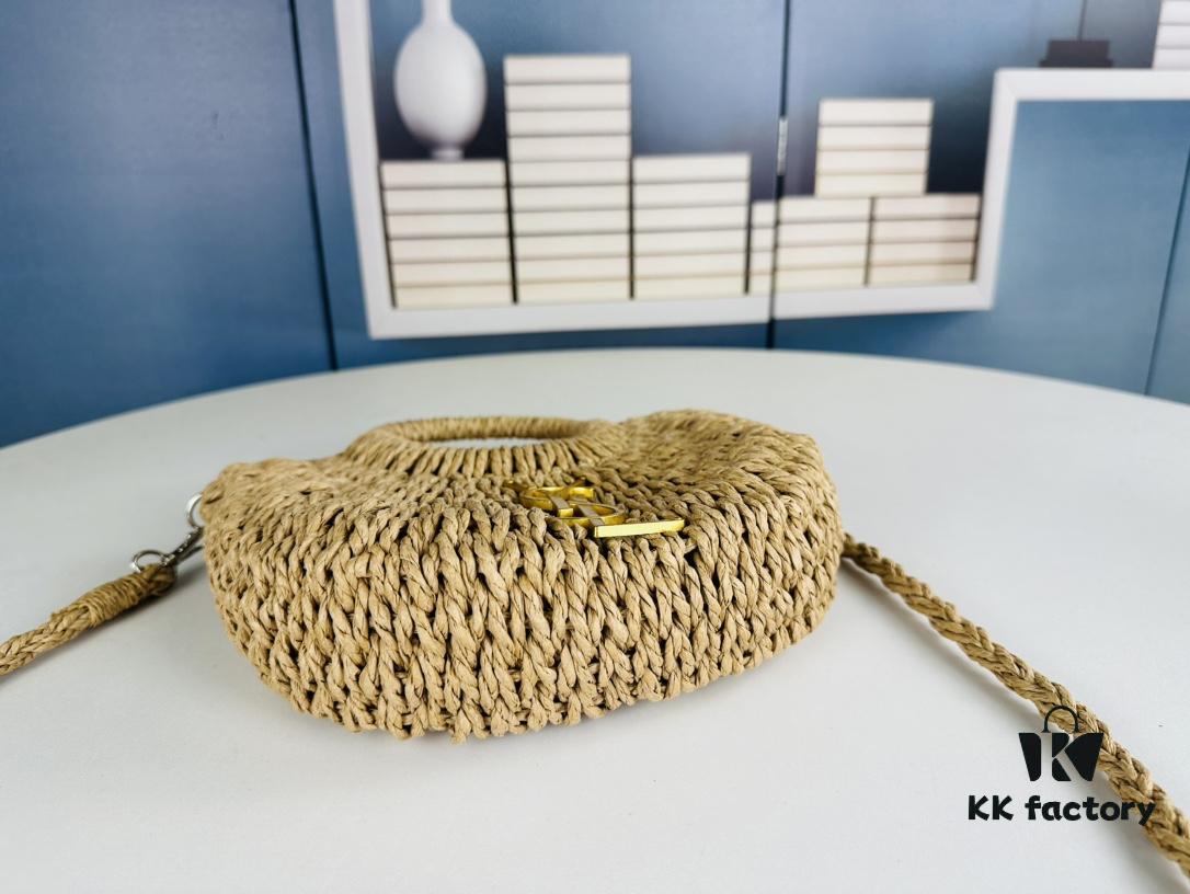 6930d53a6e68136f4d9b1297 New Small YSL Woven Straw Bag with Zipper - Perfect for Summer Beach Style