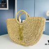 6930d5416e68136f4d9b12a3 New Large YSL Raffia Woven Tote Bag with Zipper