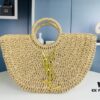 6930d5416e68136f4d9b12a5 New Large YSL Raffia Woven Tote Bag with Zipper