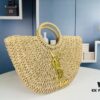 6930d5426e68136f4d9b12a6 New Large YSL Raffia Woven Tote Bag with Zipper