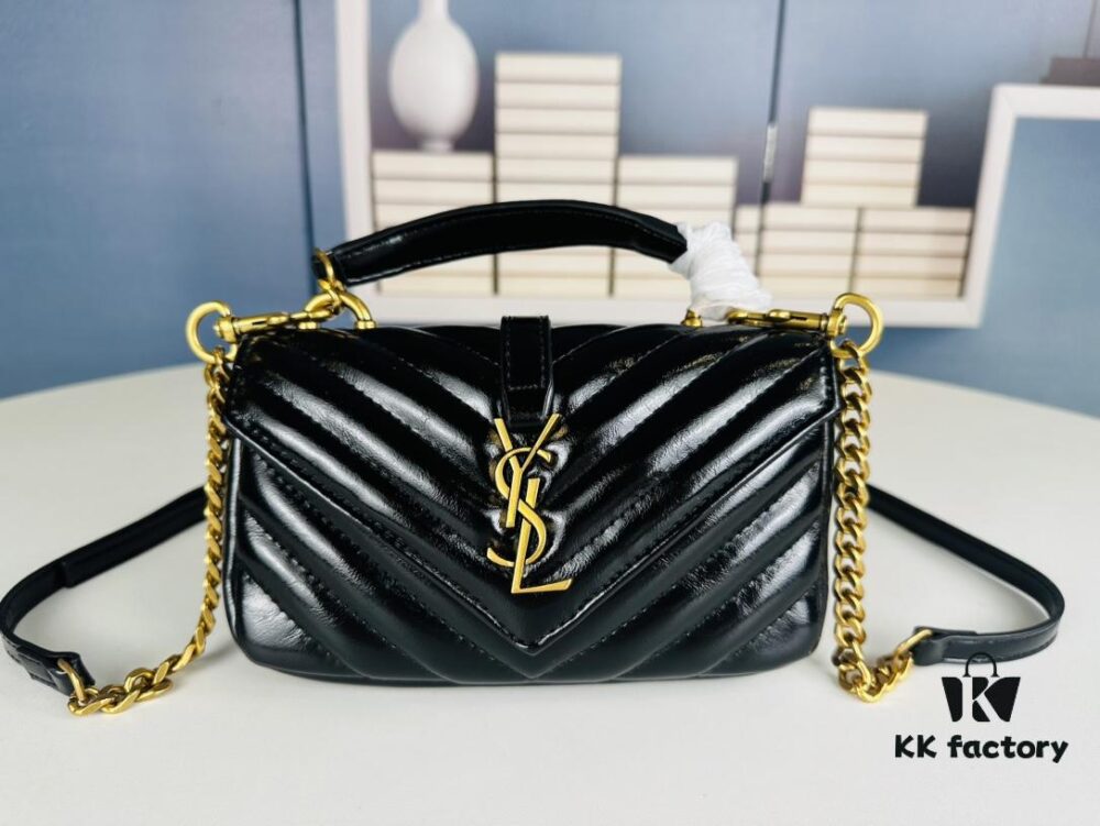 6930d5626e68136f4d9b12d2 New Arrival YSL Mini College Messenger Bag in Waxed Leather