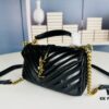 New Arrival YSL Mini College Messenger Bag in Waxed Leather