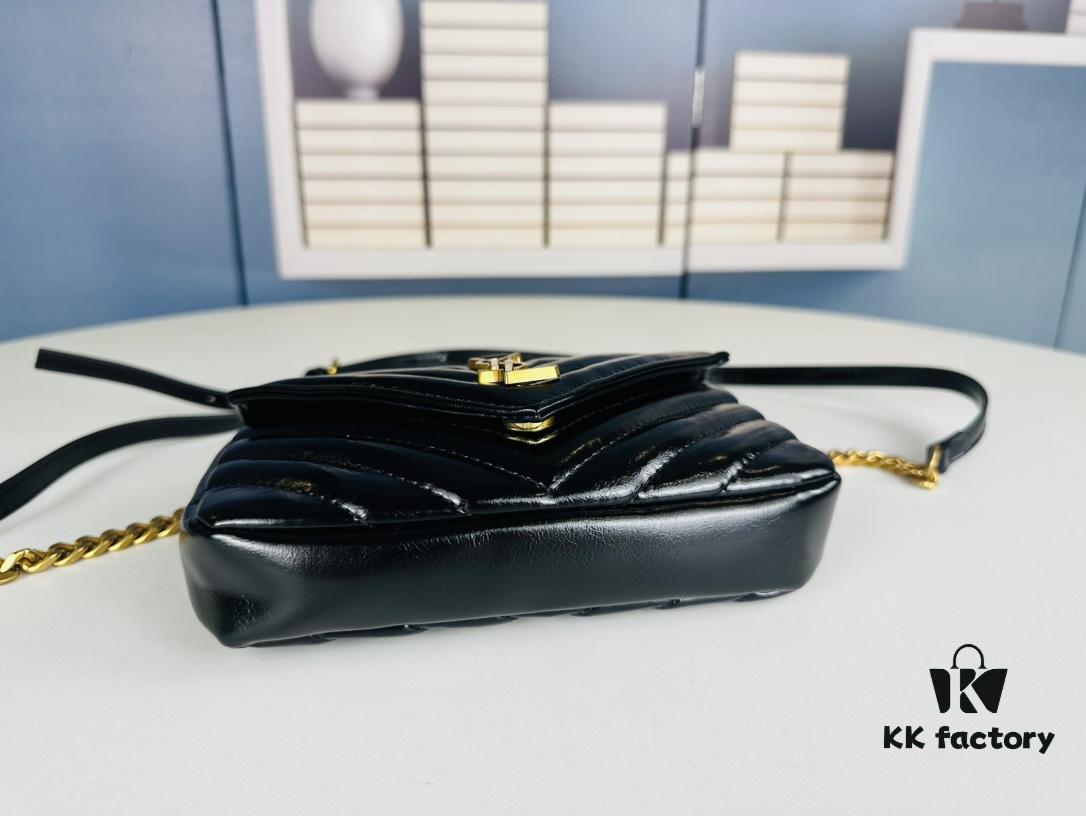 New Arrival YSL Mini College Messenger Bag in Waxed Leather