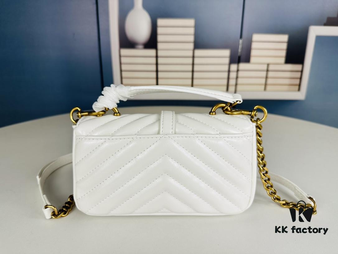 6930d5696e68136f4d9b12df YSL Saint Laurent Mini College Messenger Bag in Waxed Calfskin - Style No. 6126